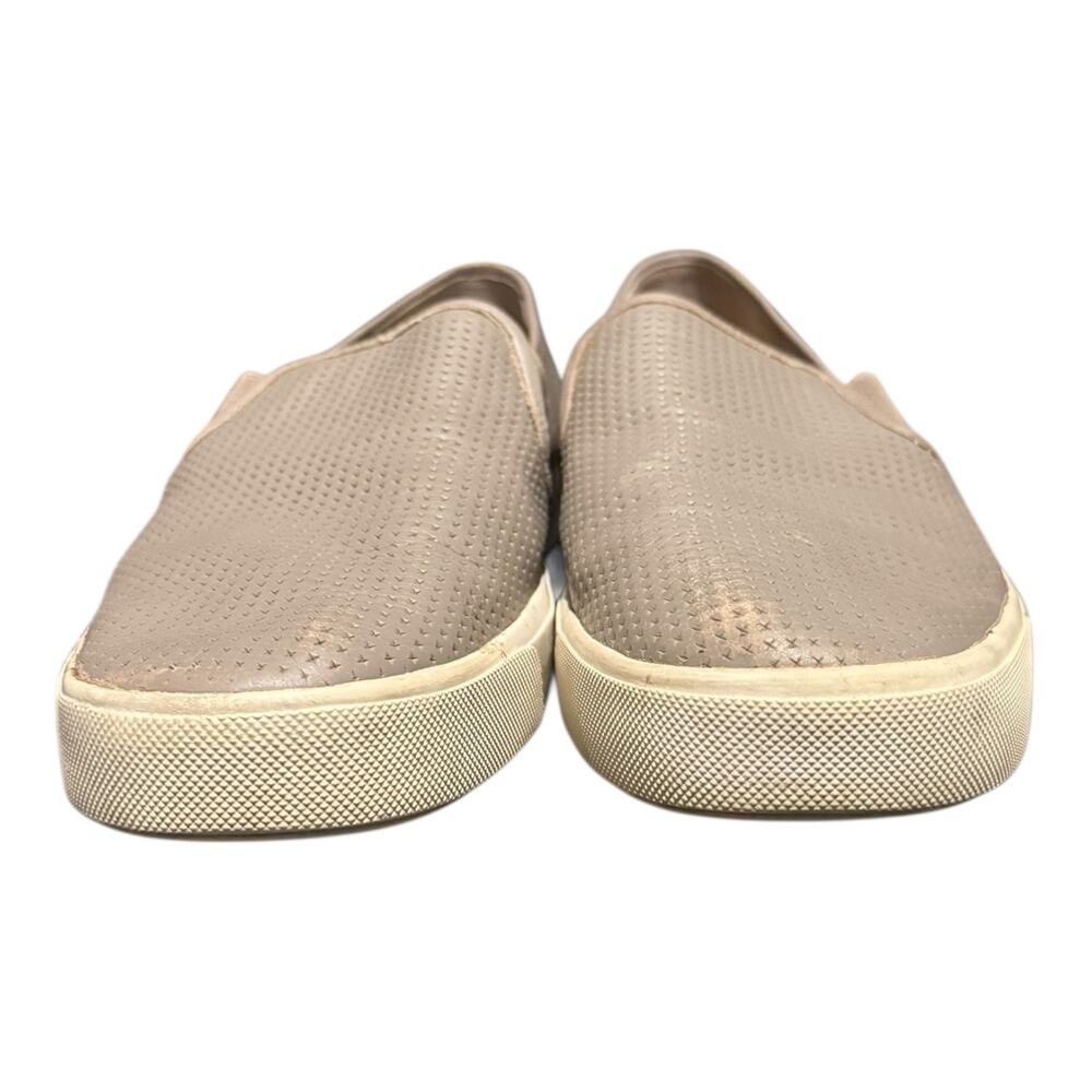 Vince Women's Gray Blair Perforated Leather Slip-On Sneaker Shoes Size 8.5 M - Picture 3 of 9